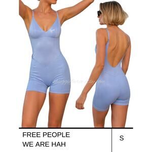 MSRP $98 ✨ Free People “Raise The Barre” Onesie – Size S | Periwinkle ✨QUICKSHIP